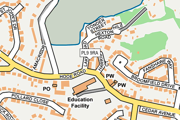 PL9 9RA map - OS OpenMap – Local (Ordnance Survey)
