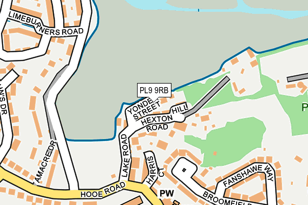 PL9 9RB map - OS OpenMap – Local (Ordnance Survey)