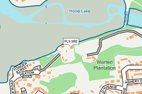 PL9 9RE map - OS OpenMap – Local (Ordnance Survey)