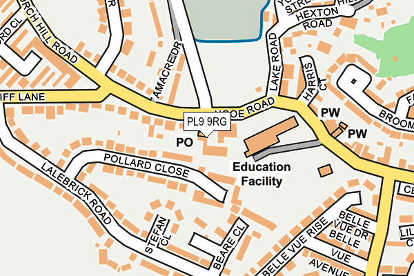 PL9 9RG map - OS OpenMap – Local (Ordnance Survey)
