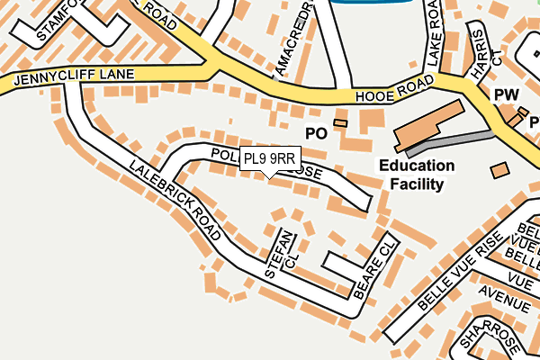 PL9 9RR map - OS OpenMap – Local (Ordnance Survey)