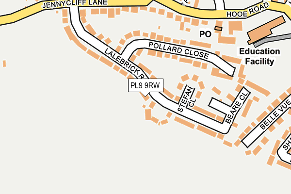 PL9 9RW map - OS OpenMap – Local (Ordnance Survey)