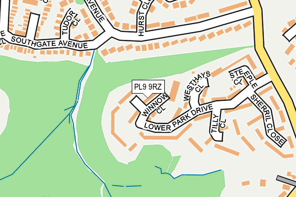 PL9 9RZ map - OS OpenMap – Local (Ordnance Survey)