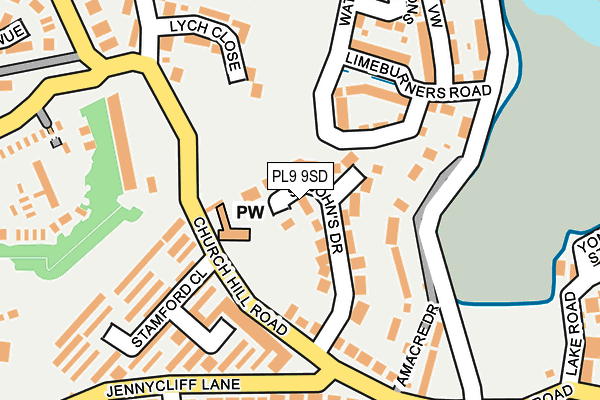 PL9 9SD map - OS OpenMap – Local (Ordnance Survey)