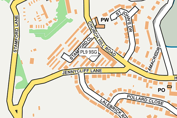 PL9 9SG map - OS OpenMap – Local (Ordnance Survey)