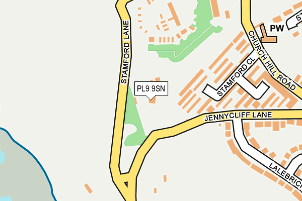 PL9 9SN map - OS OpenMap – Local (Ordnance Survey)