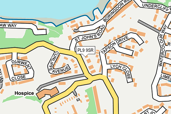 PL9 9SR map - OS OpenMap – Local (Ordnance Survey)