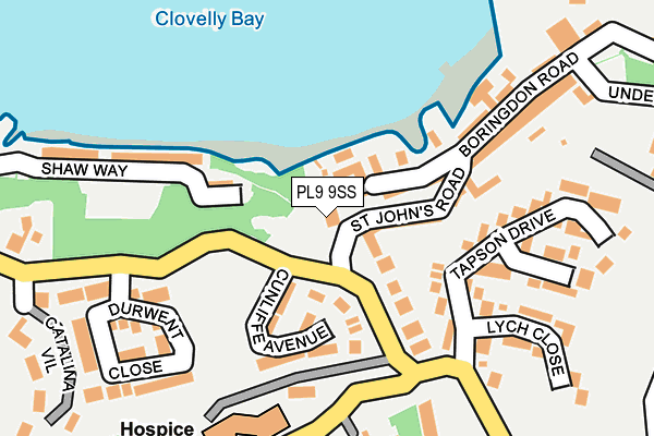 PL9 9SS map - OS OpenMap – Local (Ordnance Survey)