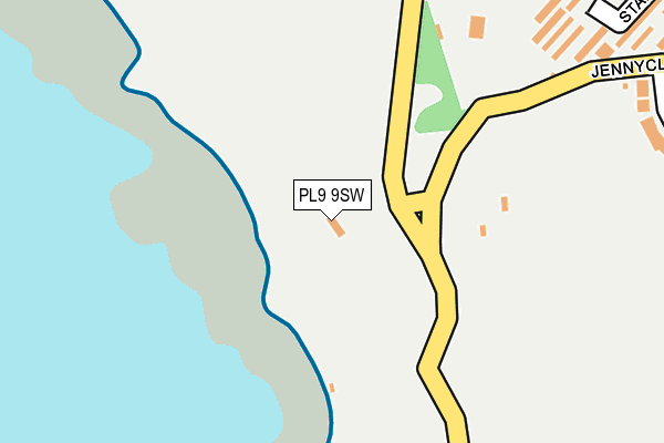 PL9 9SW map - OS OpenMap – Local (Ordnance Survey)