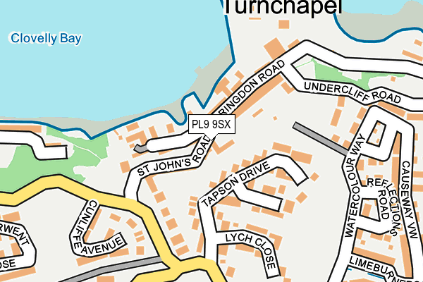 PL9 9SX map - OS OpenMap – Local (Ordnance Survey)