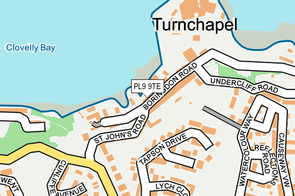 PL9 9TE map - OS OpenMap – Local (Ordnance Survey)