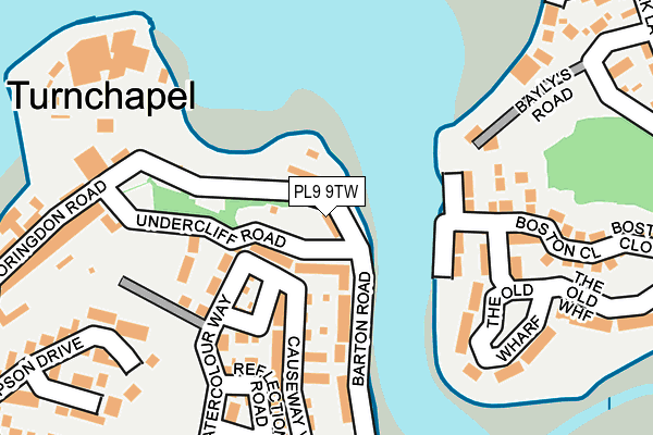PL9 9TW map - OS OpenMap – Local (Ordnance Survey)