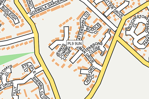 PL9 9UN map - OS OpenMap – Local (Ordnance Survey)