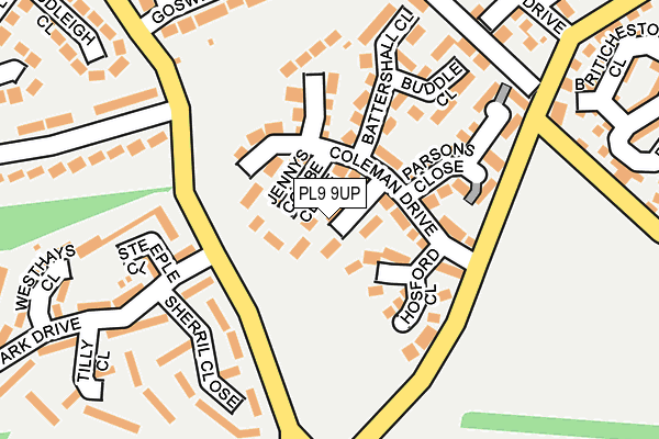 PL9 9UP map - OS OpenMap – Local (Ordnance Survey)