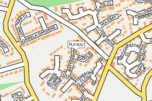 PL9 9UU map - OS OpenMap – Local (Ordnance Survey)