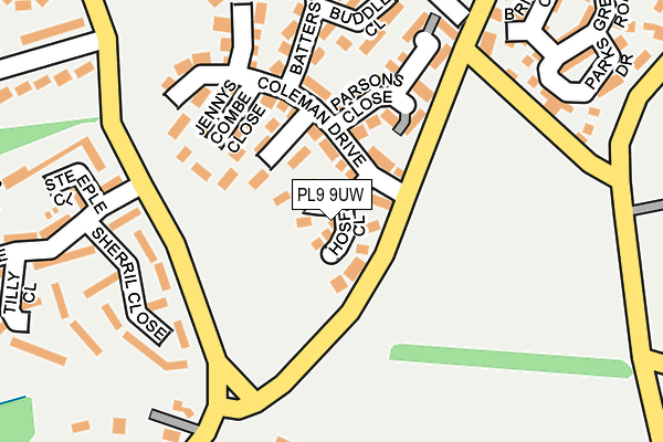 PL9 9UW map - OS OpenMap – Local (Ordnance Survey)