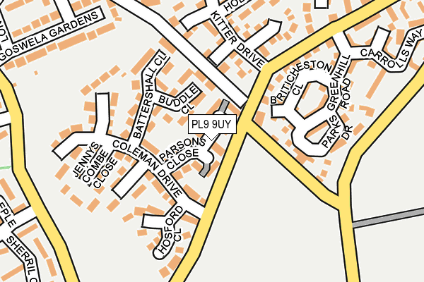 PL9 9UY map - OS OpenMap – Local (Ordnance Survey)