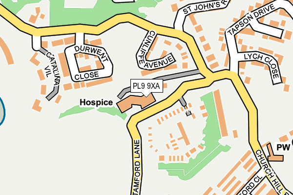 PL9 9XA map - OS OpenMap – Local (Ordnance Survey)