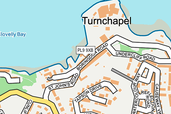 PL9 9XB map - OS OpenMap – Local (Ordnance Survey)