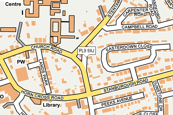 PL9 9XJ map - OS OpenMap – Local (Ordnance Survey)
