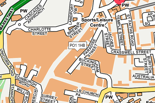 PO1 1HB map - OS OpenMap – Local (Ordnance Survey)