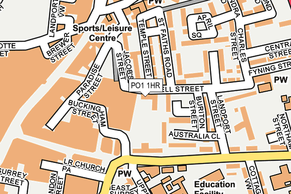 PO1 1HR map - OS OpenMap – Local (Ordnance Survey)