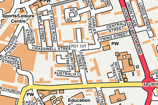 PO1 1HT map - OS OpenMap – Local (Ordnance Survey)