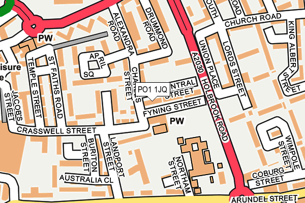 PO1 1JQ map - OS OpenMap – Local (Ordnance Survey)