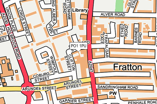 PO1 1PU map - OS OpenMap – Local (Ordnance Survey)