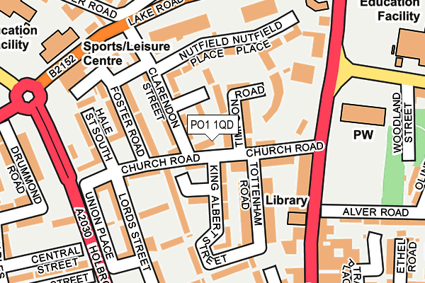 PO1 1QD map - OS OpenMap – Local (Ordnance Survey)