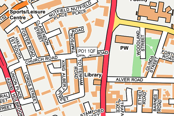 PO1 1QF map - OS OpenMap – Local (Ordnance Survey)