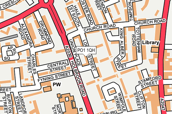 PO1 1QH map - OS OpenMap – Local (Ordnance Survey)