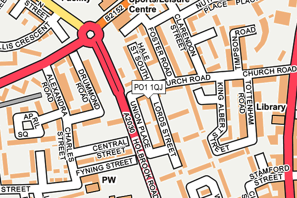 PO1 1QJ map - OS OpenMap – Local (Ordnance Survey)