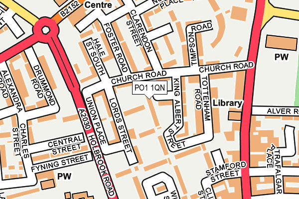 PO1 1QN map - OS OpenMap – Local (Ordnance Survey)