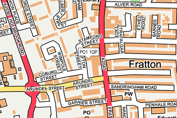 PO1 1QP map - OS OpenMap – Local (Ordnance Survey)