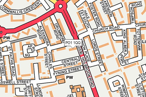 PO1 1QQ map - OS OpenMap – Local (Ordnance Survey)