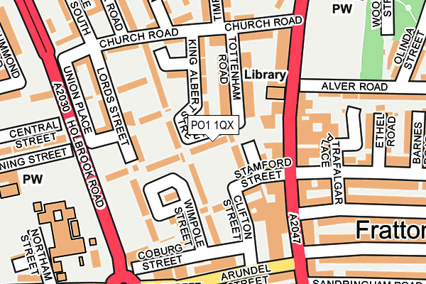 PO1 1QX map - OS OpenMap – Local (Ordnance Survey)