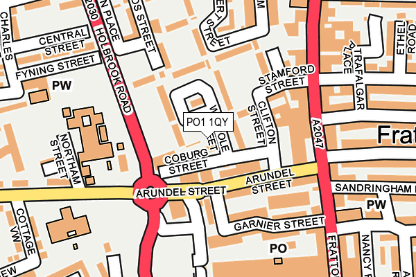 PO1 1QY map - OS OpenMap – Local (Ordnance Survey)