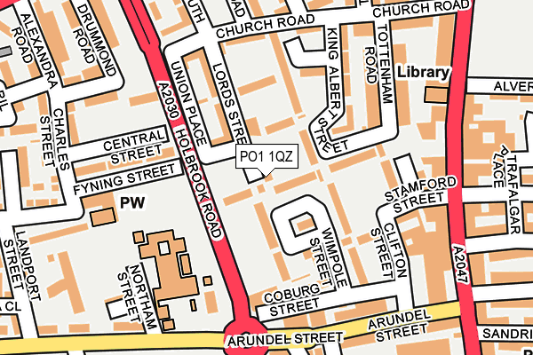 PO1 1QZ map - OS OpenMap – Local (Ordnance Survey)