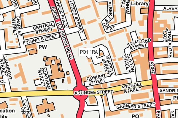 PO1 1RA map - OS OpenMap – Local (Ordnance Survey)