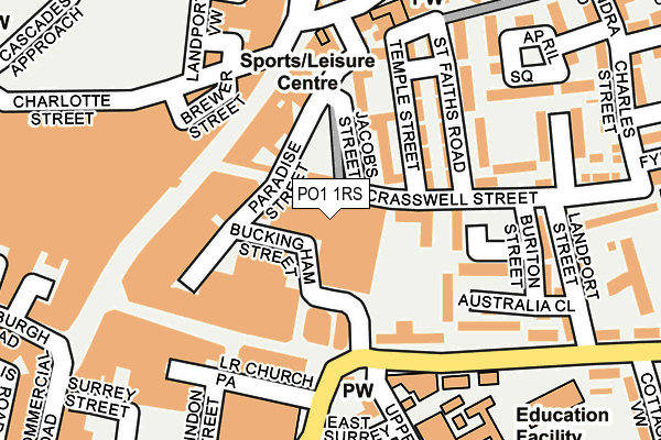 PO1 1RS map - OS OpenMap – Local (Ordnance Survey)