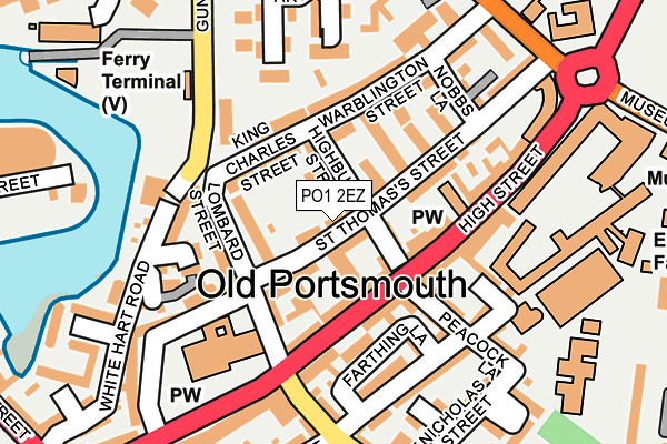 PO1 2EZ map - OS OpenMap – Local (Ordnance Survey)