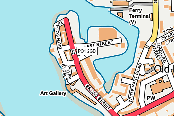 PO1 2GD map - OS OpenMap – Local (Ordnance Survey)