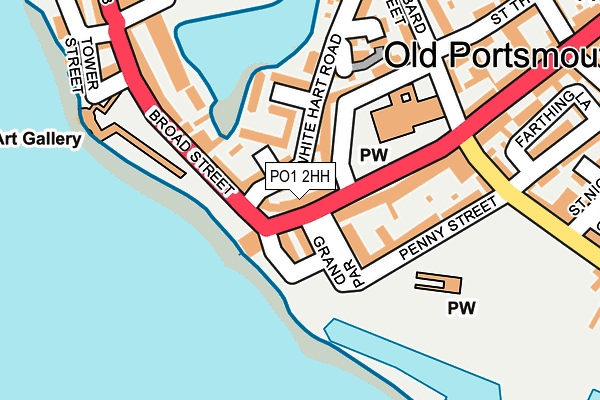 PO1 2HH map - OS OpenMap – Local (Ordnance Survey)