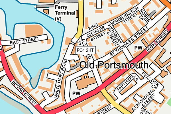 PO1 2HT map - OS OpenMap – Local (Ordnance Survey)