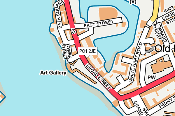 PO1 2JE map - OS OpenMap – Local (Ordnance Survey)