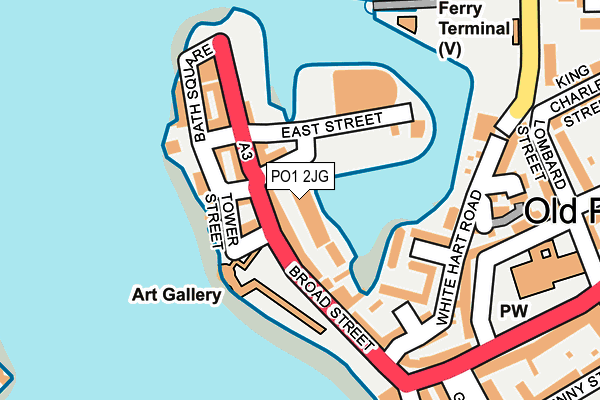 PO1 2JG map - OS OpenMap – Local (Ordnance Survey)