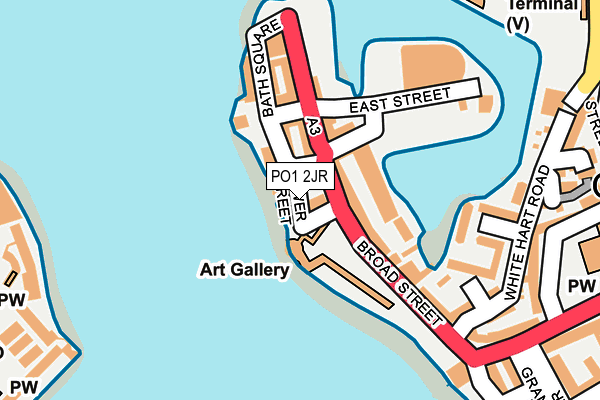 PO1 2JR map - OS OpenMap – Local (Ordnance Survey)