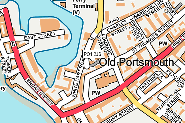 PO1 2JS map - OS OpenMap – Local (Ordnance Survey)