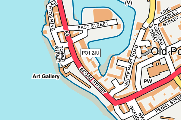 PO1 2JU map - OS OpenMap – Local (Ordnance Survey)